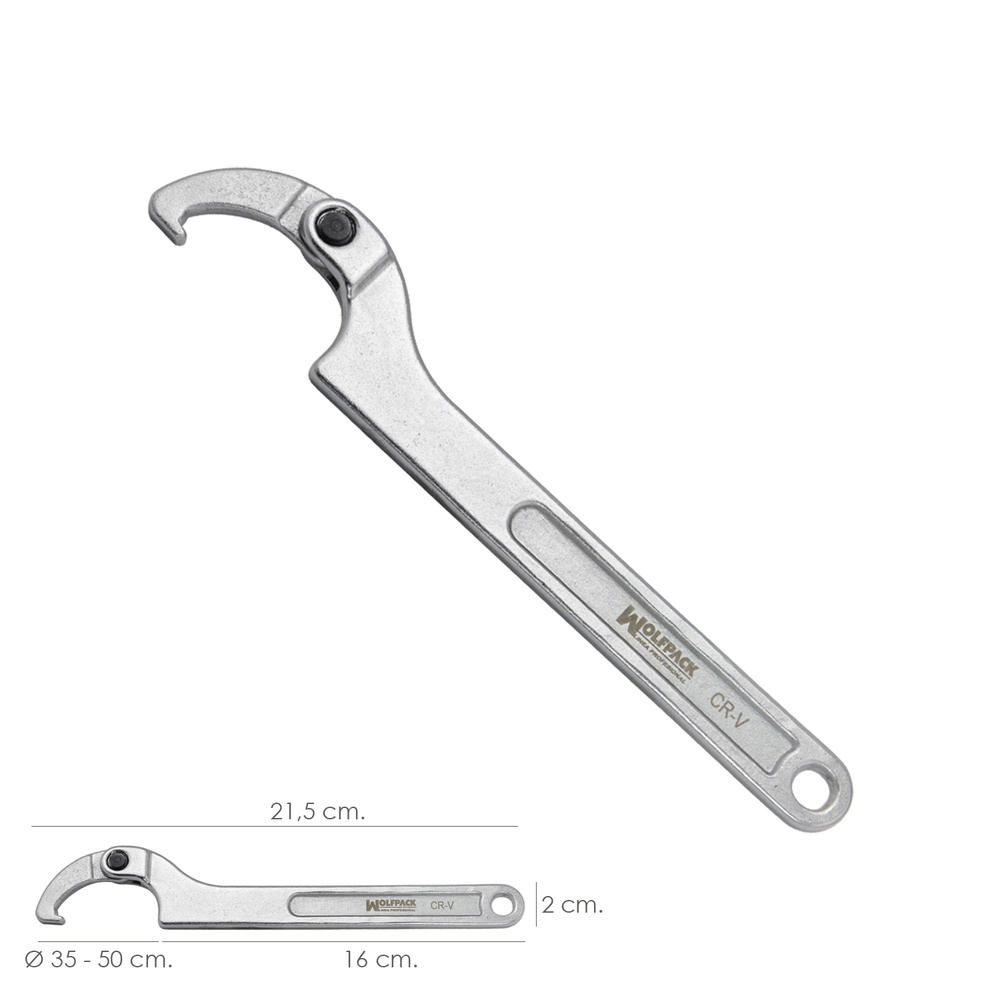 Llave de Gancho Articulada Para tuberias - Medida: Ø 35 a 50 mm.